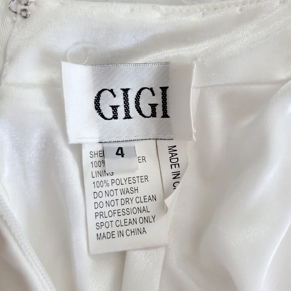 GIGI 2 Piece Le Femme Ivory With Rose Gold Sequins Prom Dress Womens Size 4 - Picture 11 of 16